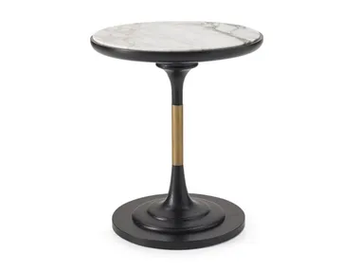 DILAN - Round marble high side table by A.R. Arredamenti - view 2